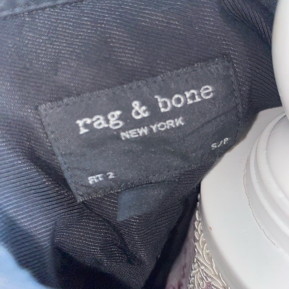 RAG & BONE FIT 2 TOMLIN COTTON SHIRT IN CHARCOAL GREY - Picture 10 of 14